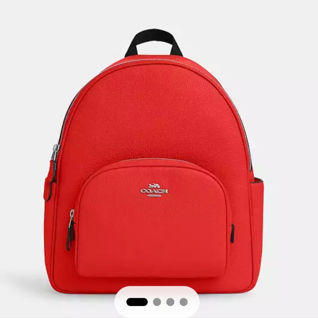 Nwt! Style#5666, Coach Court Backpack In Miami Red Only 1 Left!!!